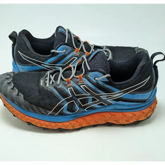 ASICS Trabuco Max Mens Trail Running Shoes Black Blue Orange 1011B028 Size 12.5 ASICS Trabuco Max  main image 2